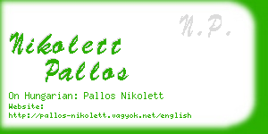 nikolett pallos business card